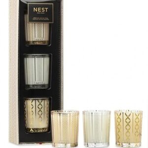 NEST Festive Votive Candle Trio Ginger Vanilla - Holiday & Birchwood Pine NEW